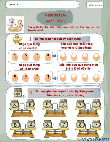 Ôn tập toán - tuần 8