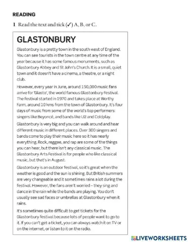 Elementary Unit 6 Reading