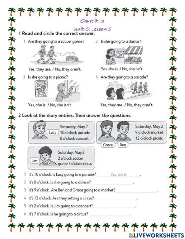 Share it! 3 Unit 5 Lesson 5 Grammar