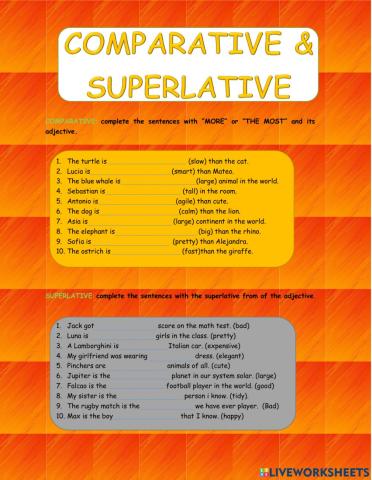 Superlative and comparative