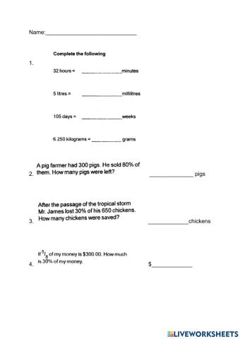 Mathematics Review 8