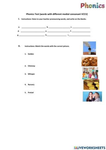 Different medial consonants