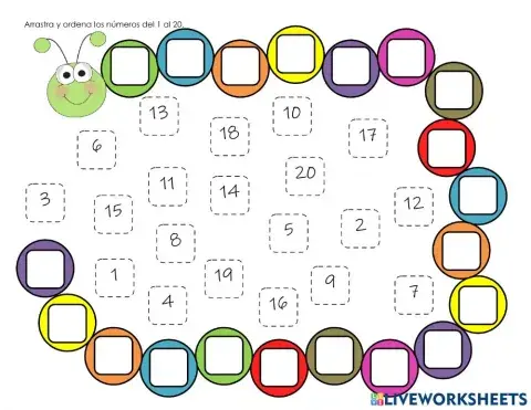 Secuencia del 1 al 20