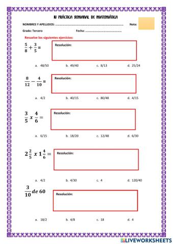 IV practica de Matemática