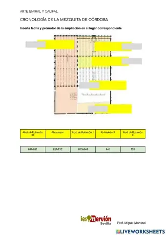 Cronología Mezquita de Córdoba