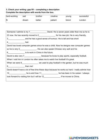 Describing personality