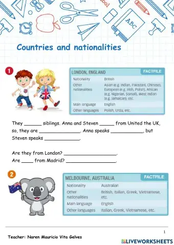 Countries and present simple