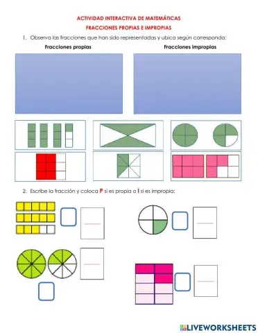 Fracciones propias e impropias