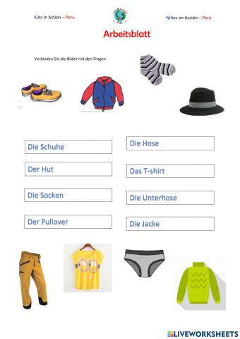 KINDISCH 1.3 - UNTERRICHT 3 - Die Kleidung