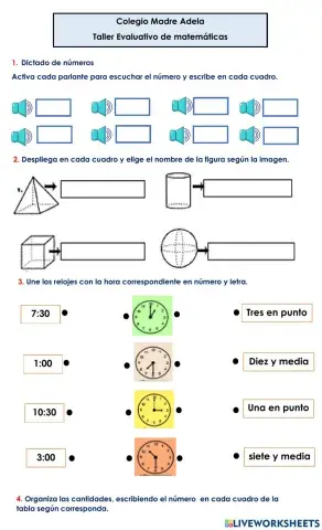 Taller matemáticas