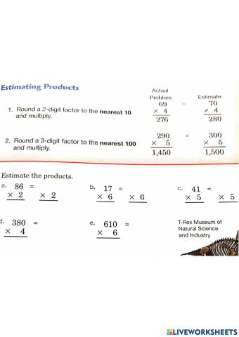 Estimating products