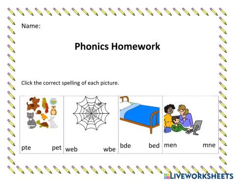 Phonics Homework