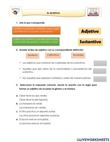 El adjetivos.