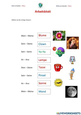 KINDISCH 1.3 - UNTERRICHT 5 - Possessivpronomen