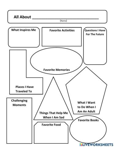 Graphic Organizer - All About Me