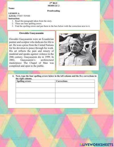 Past tense : Oswaldo Gayasamin