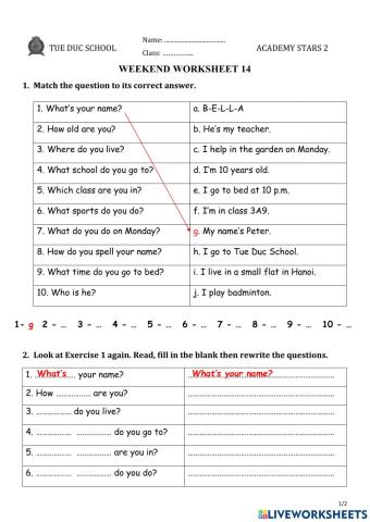 As2-weekend worksheet 14