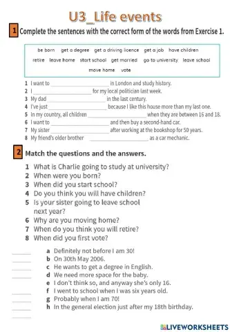 Prepare 3-U3-WB-Life events