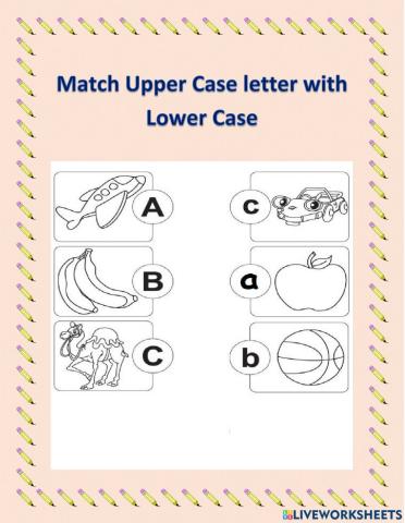 Match uppercase with lower case