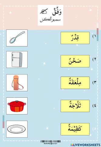 Latihan Lughatul Quran - Peralatan Di Dapur