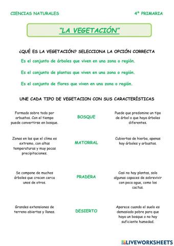 La vegetación