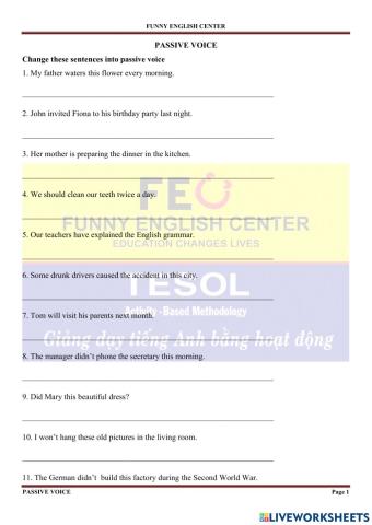 Practice passive voice 5