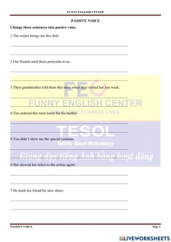 Practice passive voice 6