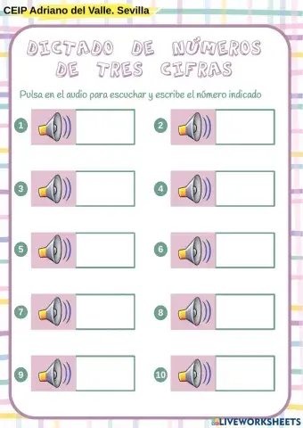 Dictado de números de tres cifras2