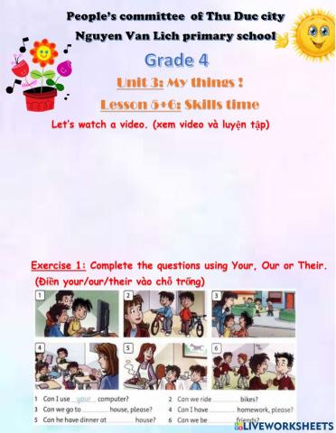 Unit 3 My things lesson 5,6