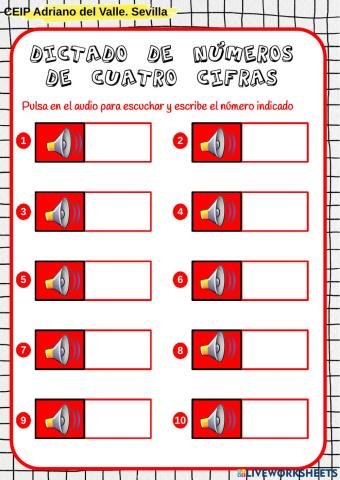 Dictado de números de cuatro cifras2