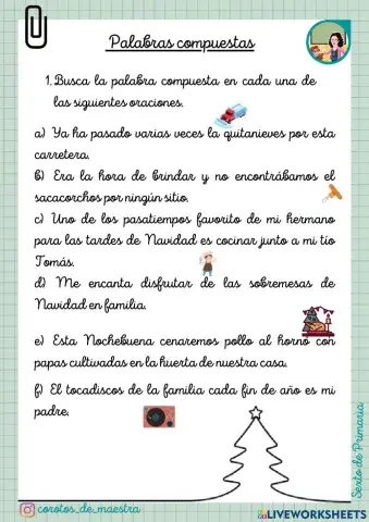 Palabras compuestas especial navidad