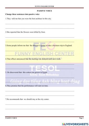 Practice passive voice 7