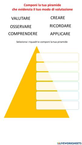 Componi la tua piramide