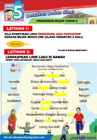 Tahun 2: Bersenam Jaga Kesihatan