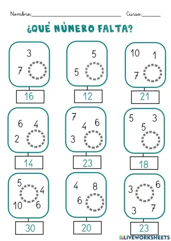 ¿Qué número falta?