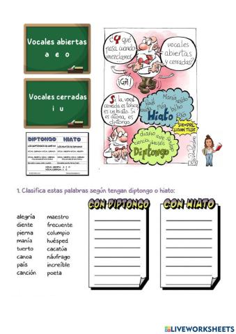 Hiatos y diptongos 1