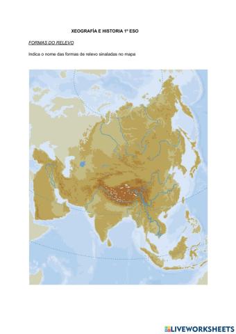 Formas relevo Asia