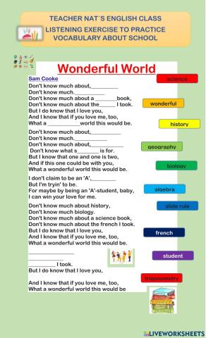 Listening Exercise Wonderful  World