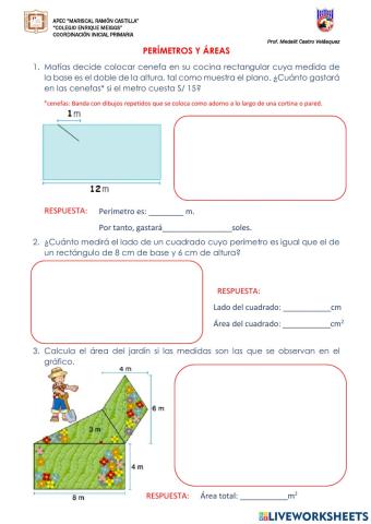Perímetros y áreas