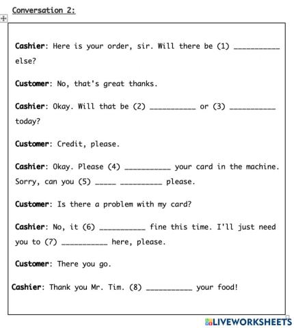 Unit 6 Activity 7 Conversation 2