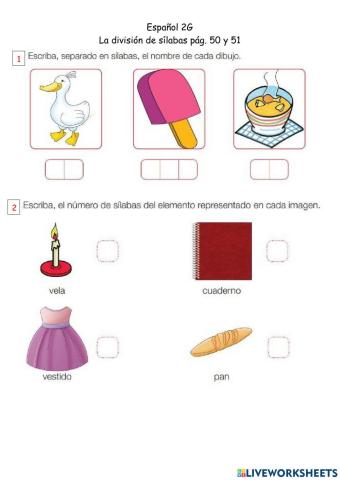 Español 2G-P50y 51 Repaso