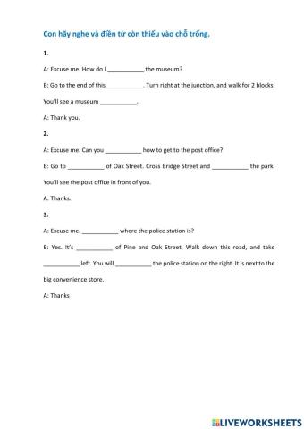 Grade 6 - Ask and Give Directions (Listen)