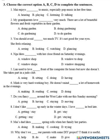 Kiểm tra vở bài tập T.A