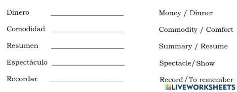 False Friends: Warm Up