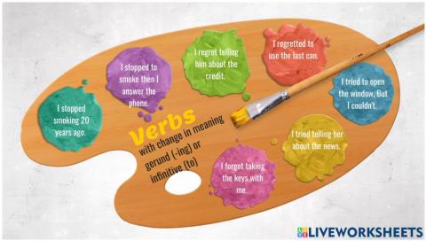 Gerund or infinitive change in meaning.