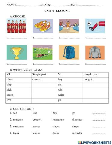 UNIT 6 LESSON 1 family & Friends 5