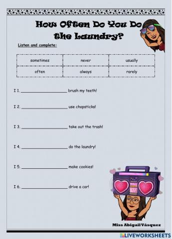 Listening: Adverbs of frequency