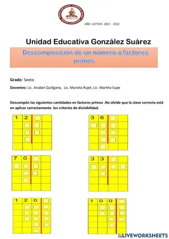 Descomposición en factores primos