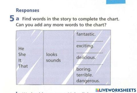 Adjectives of feelings