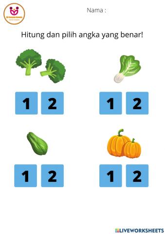 Menghitung Jumlah Sayuran